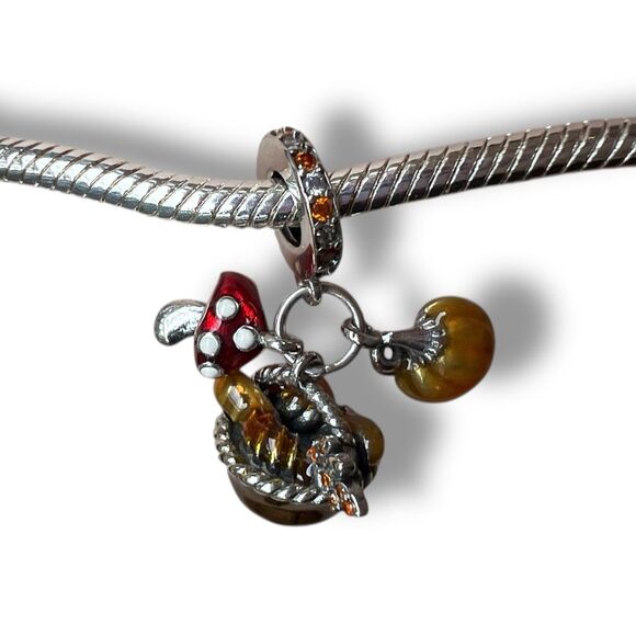 Autumn Harvest Basket S925 Sterling Silver Charm - Picture 4 of 9